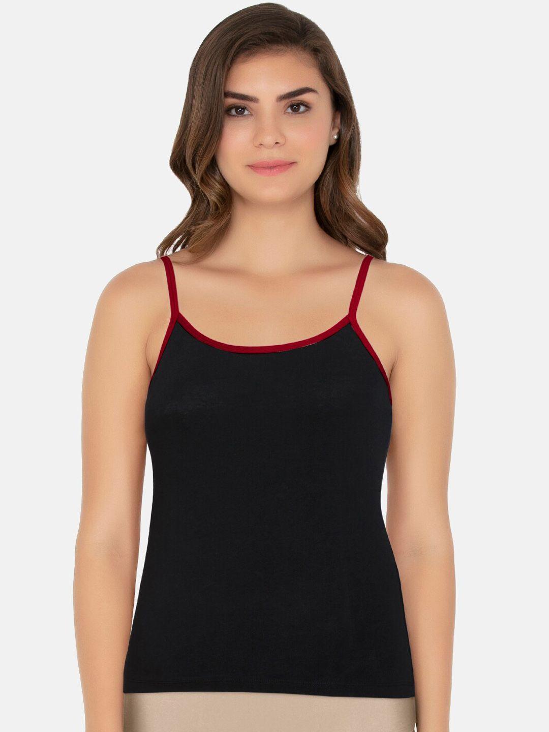 amante women black solid camisole