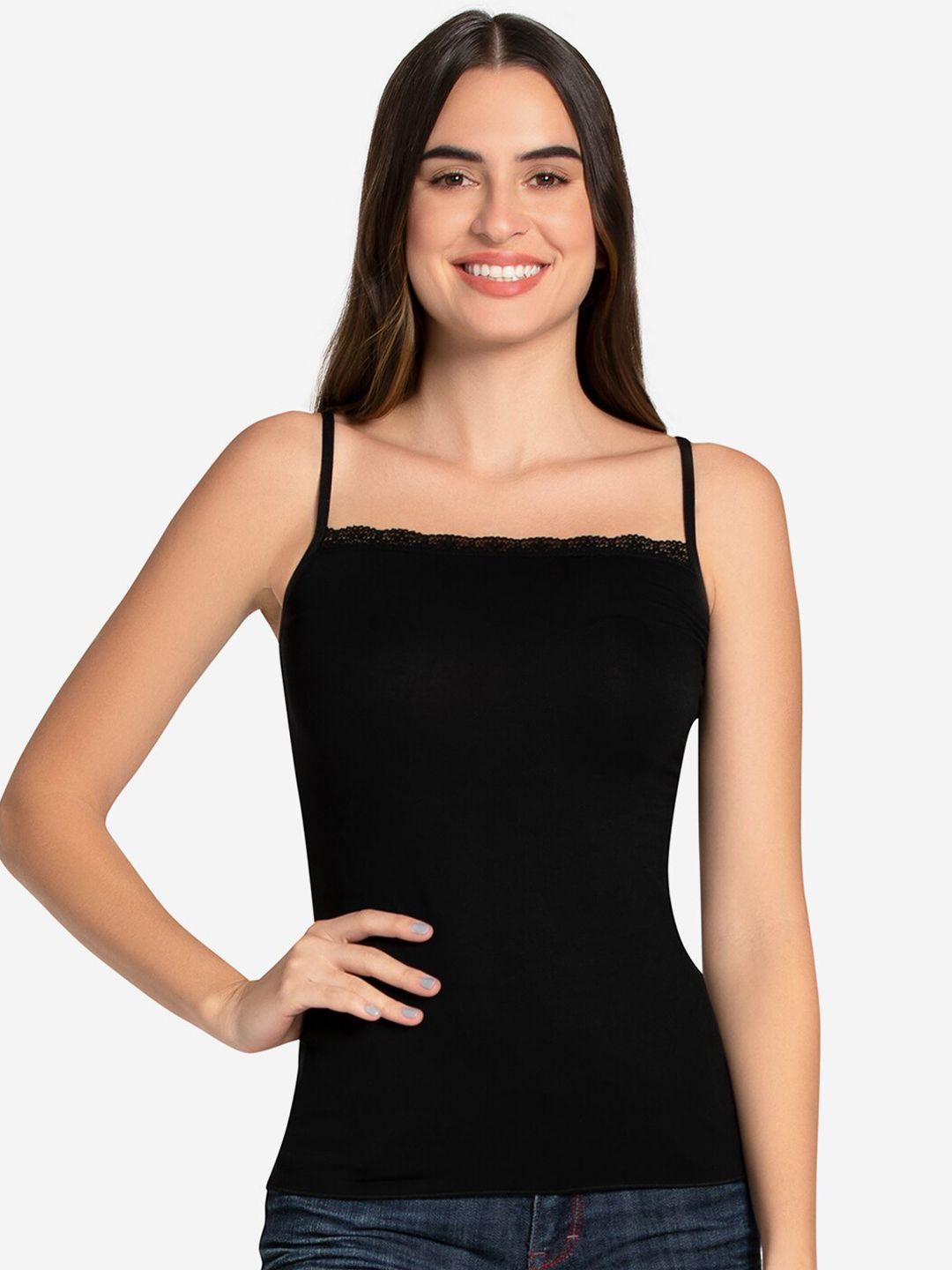 amante women black solid camisoles