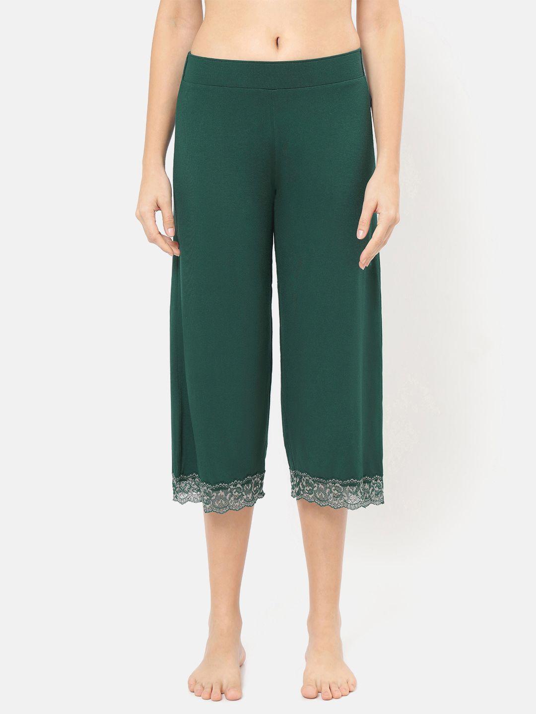 amante women green capris pyjama bottom