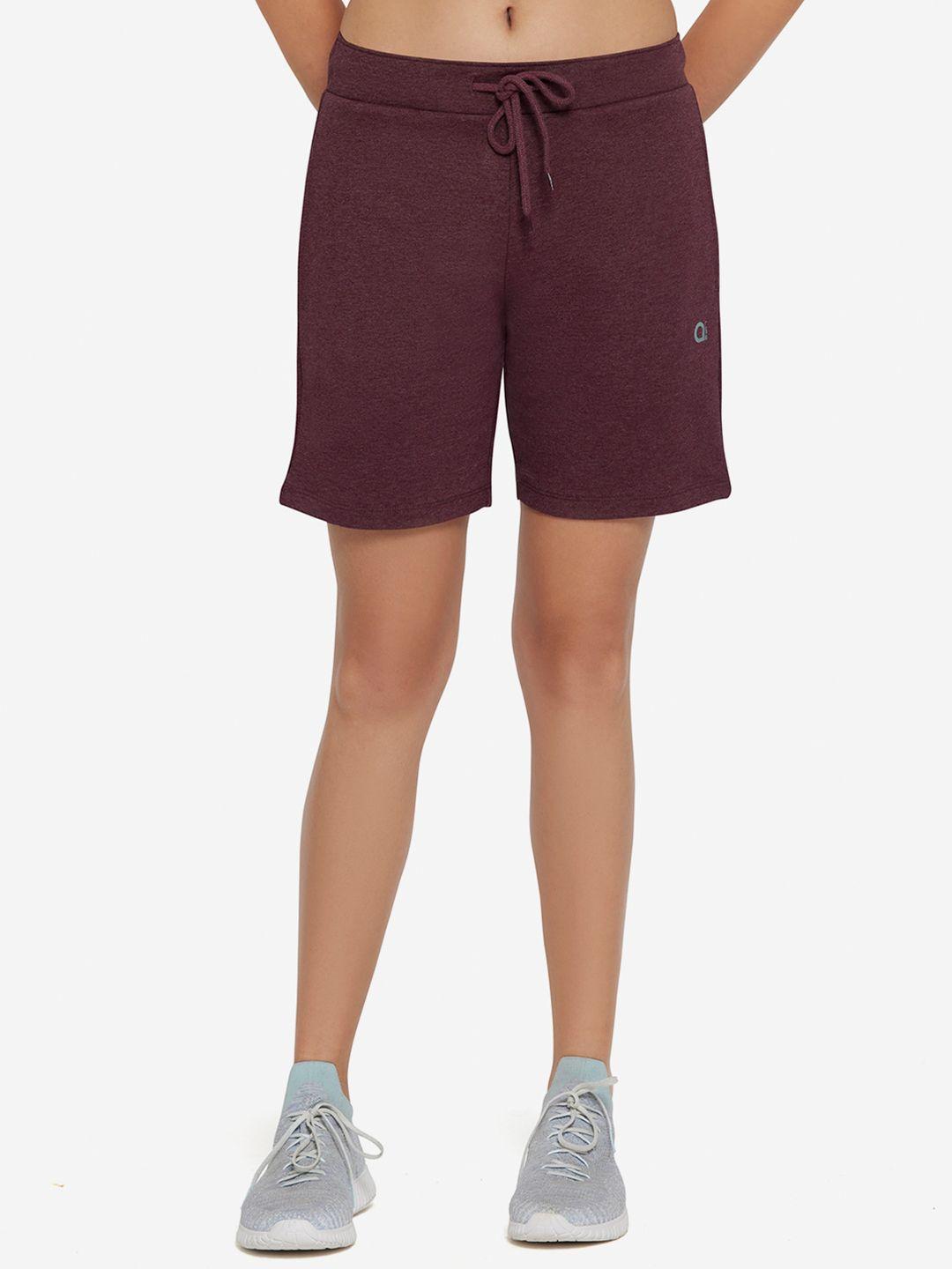 amante women maroon low-rise shorts