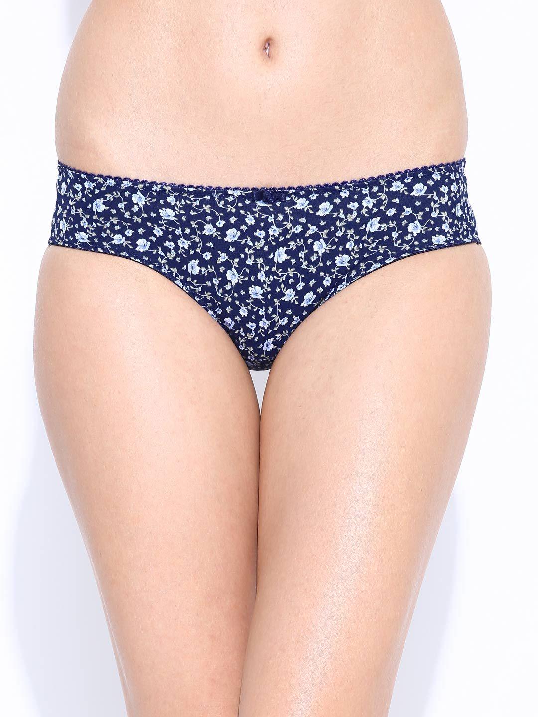 amante women navy floral print briefs pcpr01