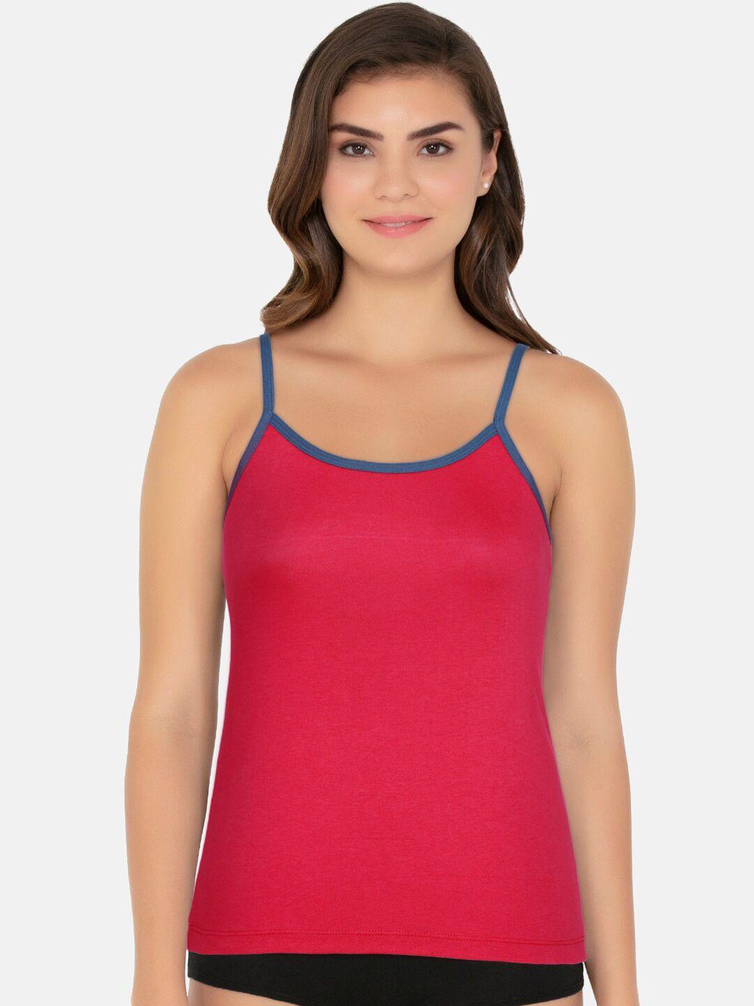 amante women red pure cotton camisole