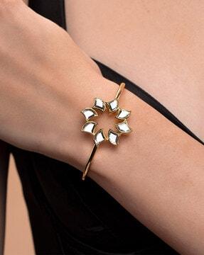 amara flower mirror cuff bracelet