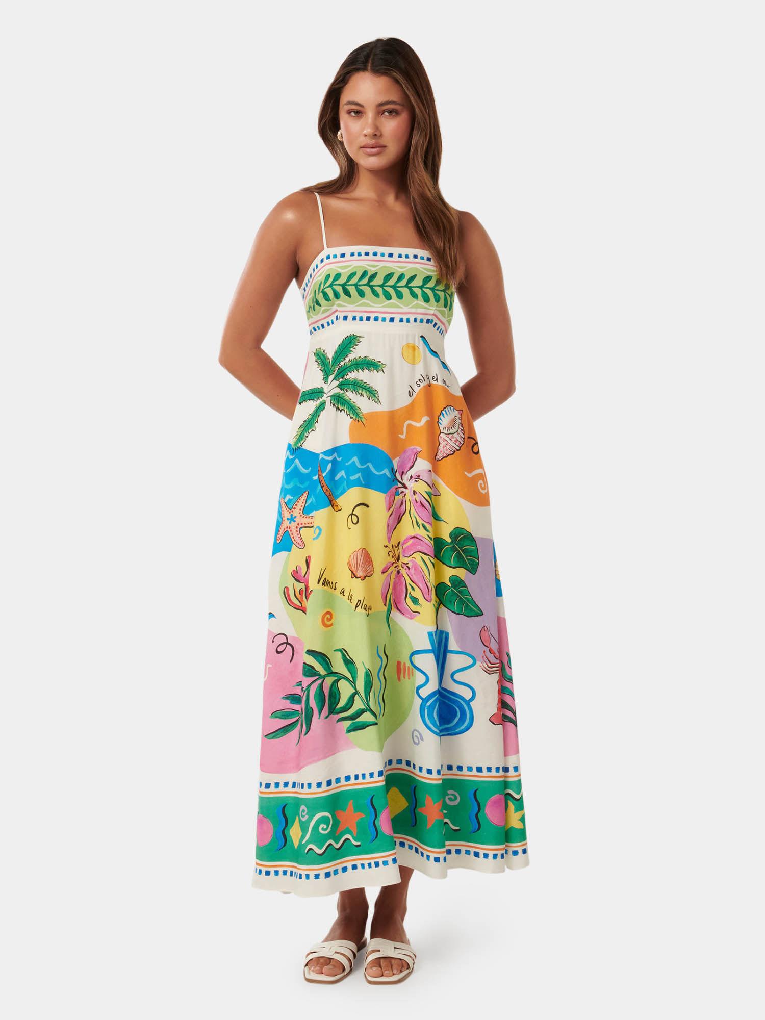 amari maxi dress multi-color