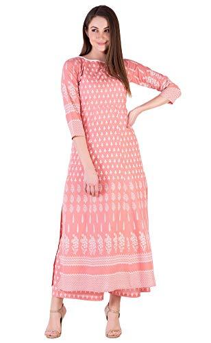 amayra women's cotton readymade salwar suit (tck086-xxl_peach_xx-large)