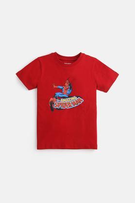 amazing spiderman cotton t-shirt for boys - red