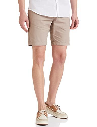 amazon brand - symbol men's cotton chino shorts | casual half pants | bermuda (fawn_32)