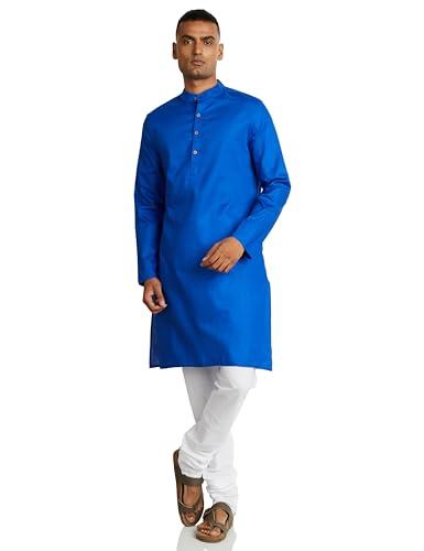 amazon brand - symbol men's cotton kurta pyjama (symethset-5_blue_large)