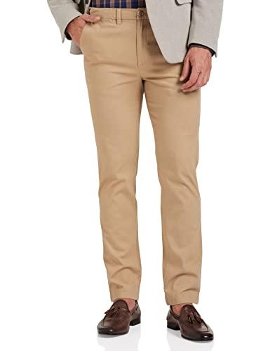 amazon brand - symbol men's flexi waist regular casual pants (a22-sym-rg-ct-100_beige_36)