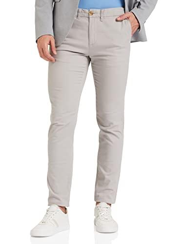 amazon brand - symbol men's flexi waist regular casual pants (a22-sym-rg-ct-100_lt. grey_30)