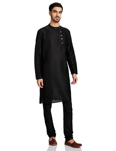 amazon brand - symbol men's kurta sets (sy-a22-mna-etk-02a_black_2xl)