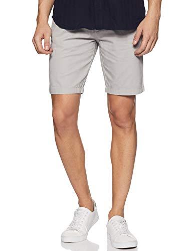 amazon brand - symbol men's regular fit cotton shorts (ss17trs11-07_lt grey_32)