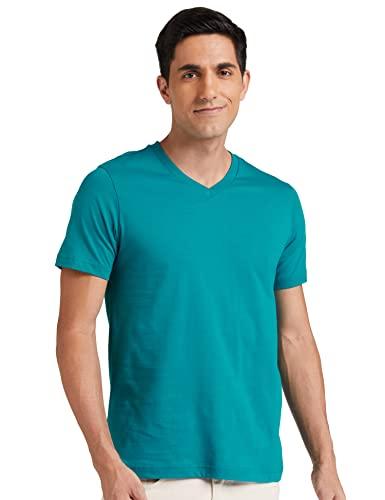 amazon brand - symbol men's regular fit t-shirt (aw19tee-essv1_fanfare_l_green_l)