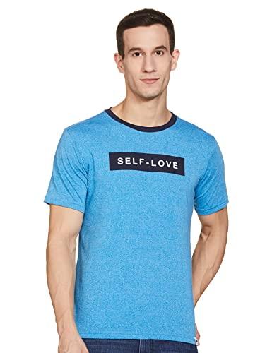 amazon brand - symbol men's regular t-shirt (sym-ss22-tsh-04_med blue,love s)