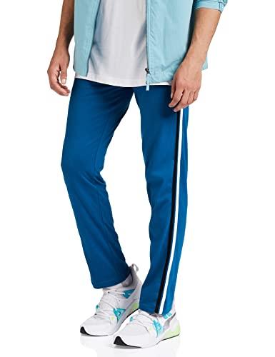 amazon brand - symbol men's regular track pants (kp17-01_mykonos blue_l)