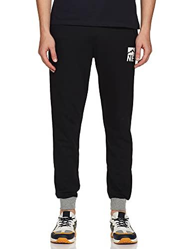 amazon brand - symbol men's regular track pants (trk17-01_black 1_m)