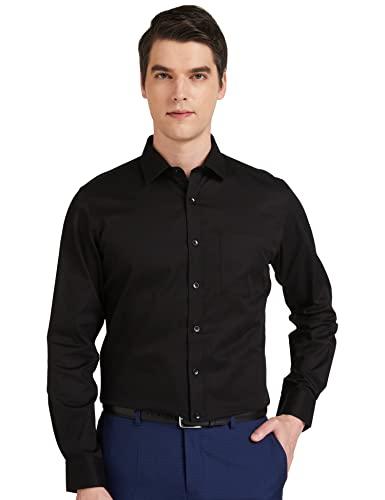 amazon brand - symbol men's slim fit shirt (ss20-sym-fs-02_epp-1a_black 42)