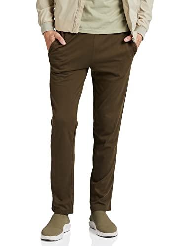 amazon brand - symbol men's track pant | casual night wear | sweatpants | pajama (sports | gym | yoga) - regular fit (olive_xl)