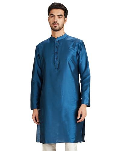 amazon brand - symbol rayon, polyester men's kurtas (sy-a22-mna-etk-01_m.blue_2xl)