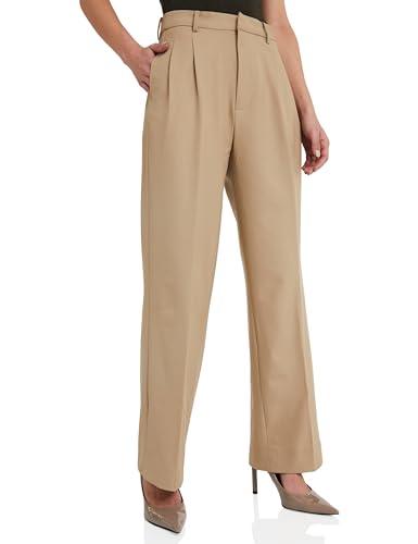 amazon brand - symbol women's loose pants (sb-aw23-wtr-106_beige_32)