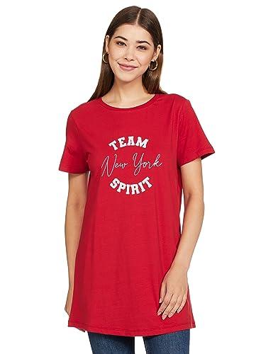 amazon brand - symbol women's regular fit work utility t-shirt (pag275_red 2 xxl)