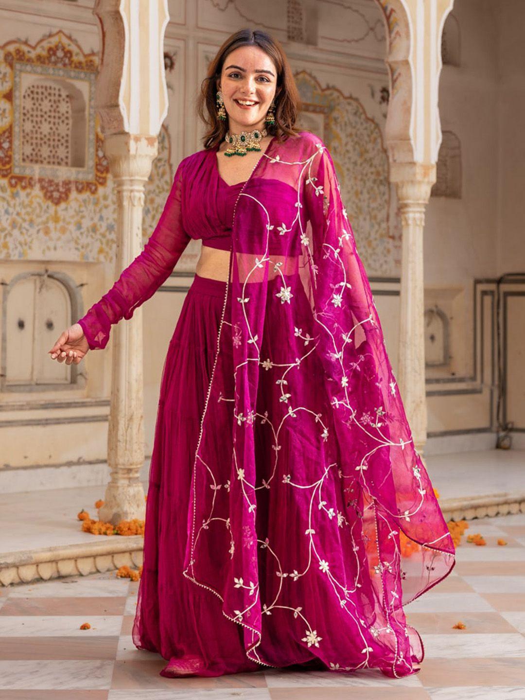 ambraee ready to wear lehenga & blouse with dupatta