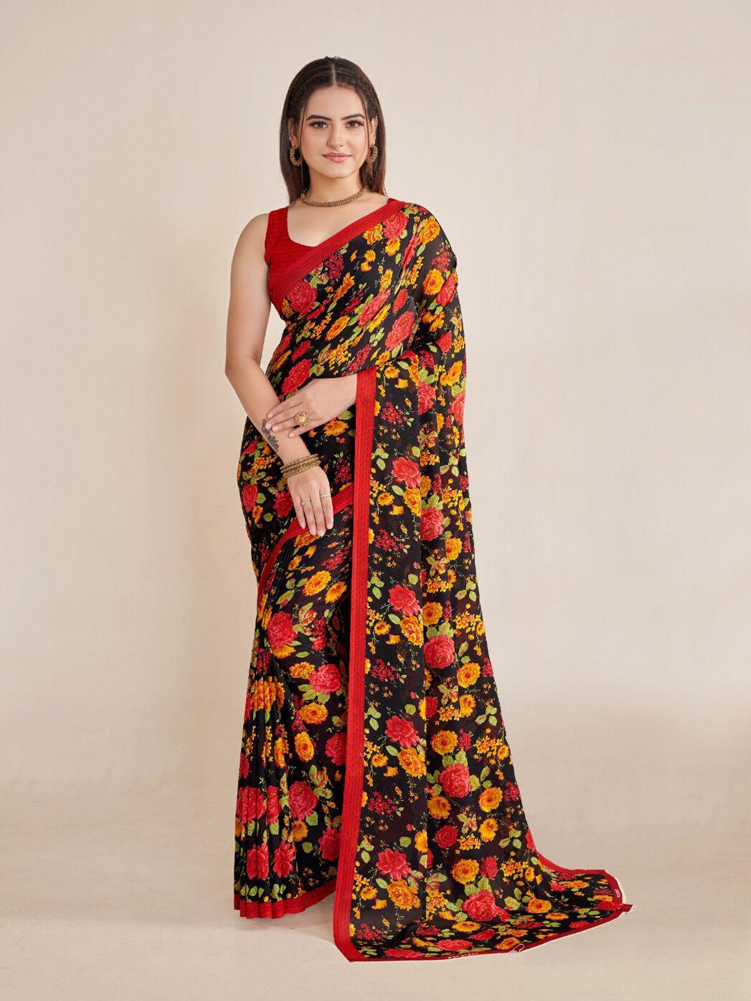 ambuja international  floral saree