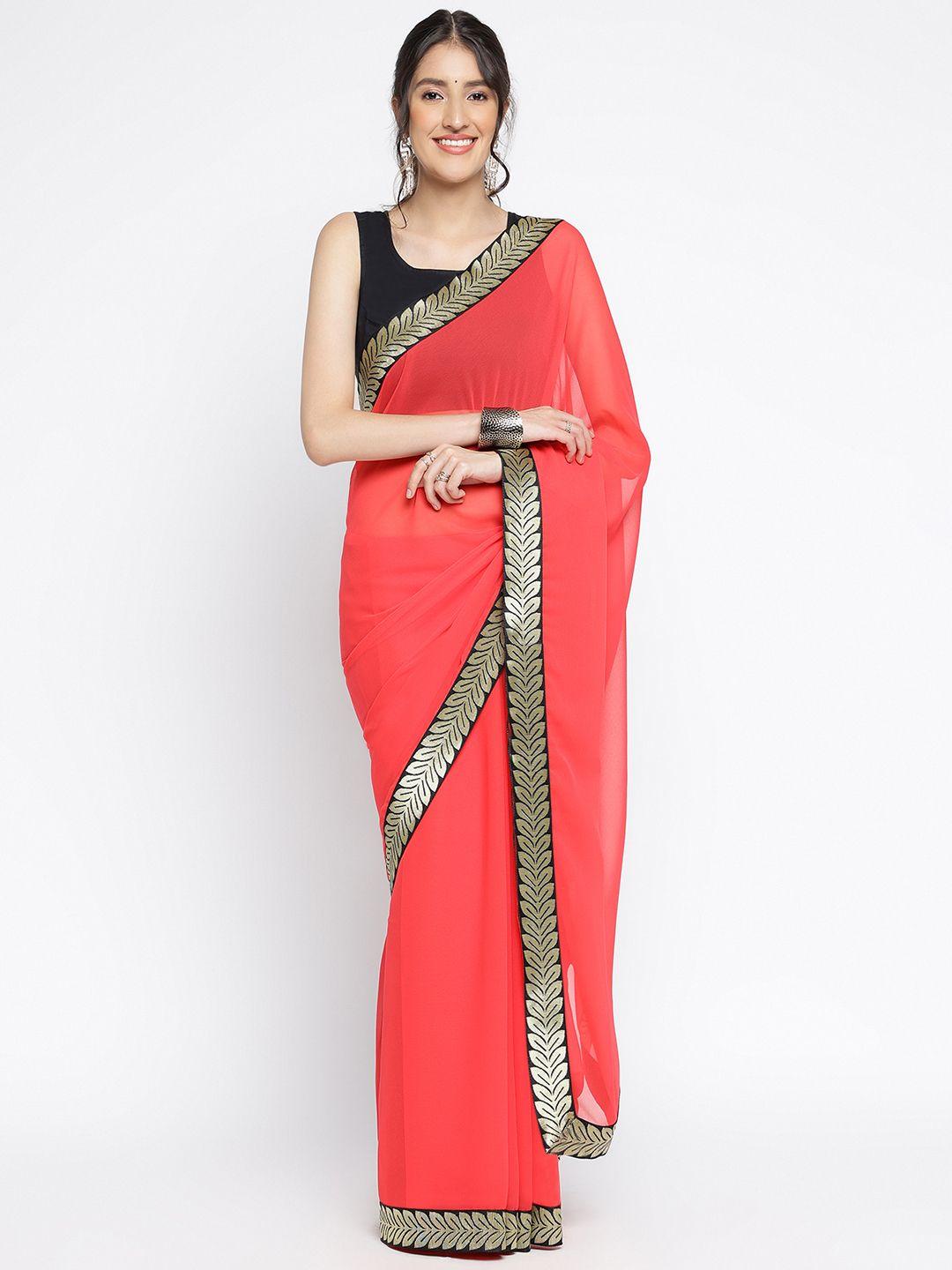 ambuja international zari pure georgette saree