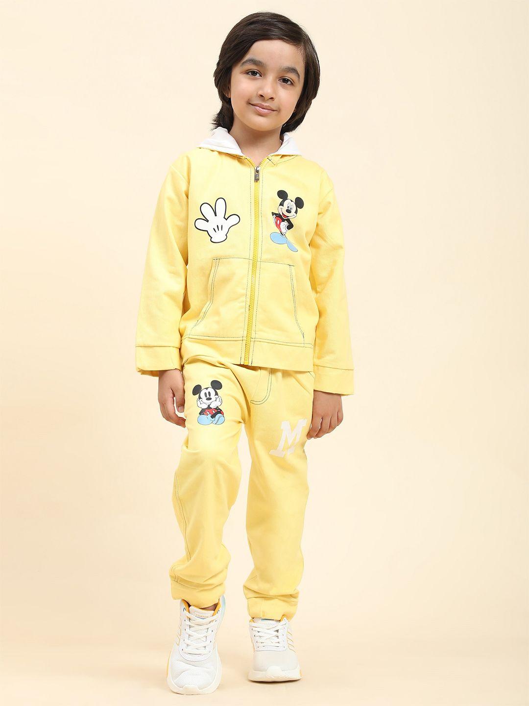 ameeha boys mickey mouse printed t-shirt with trousers