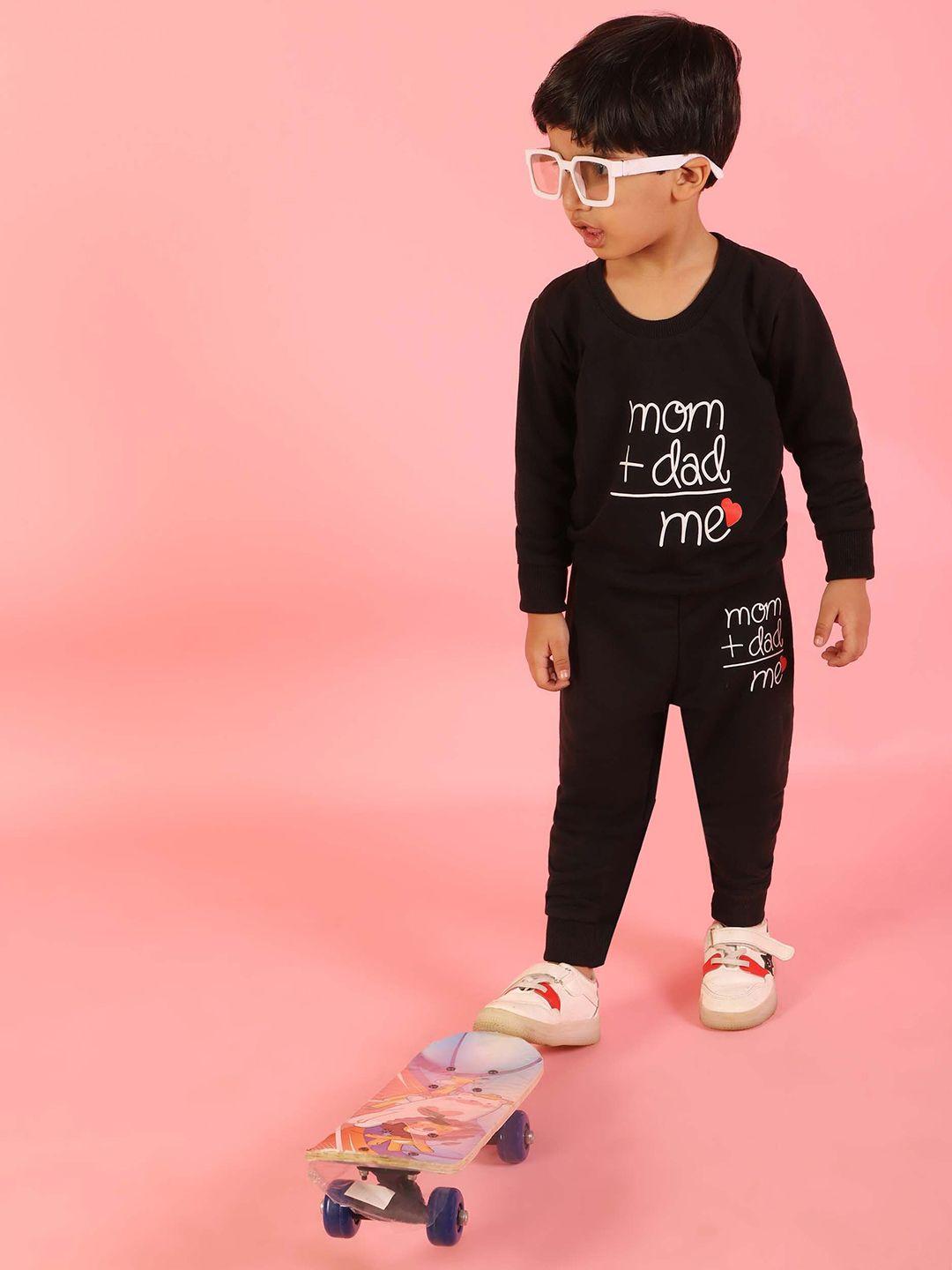 ameeha boys printed sweatshirt with joggers