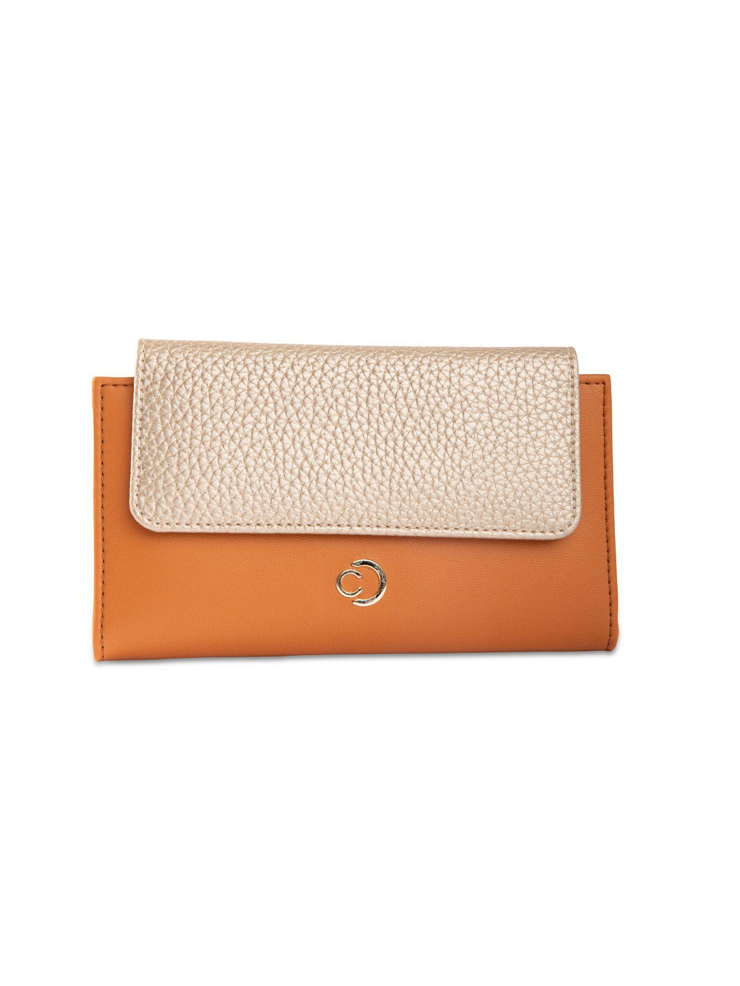 amelia medium flap tan wallet