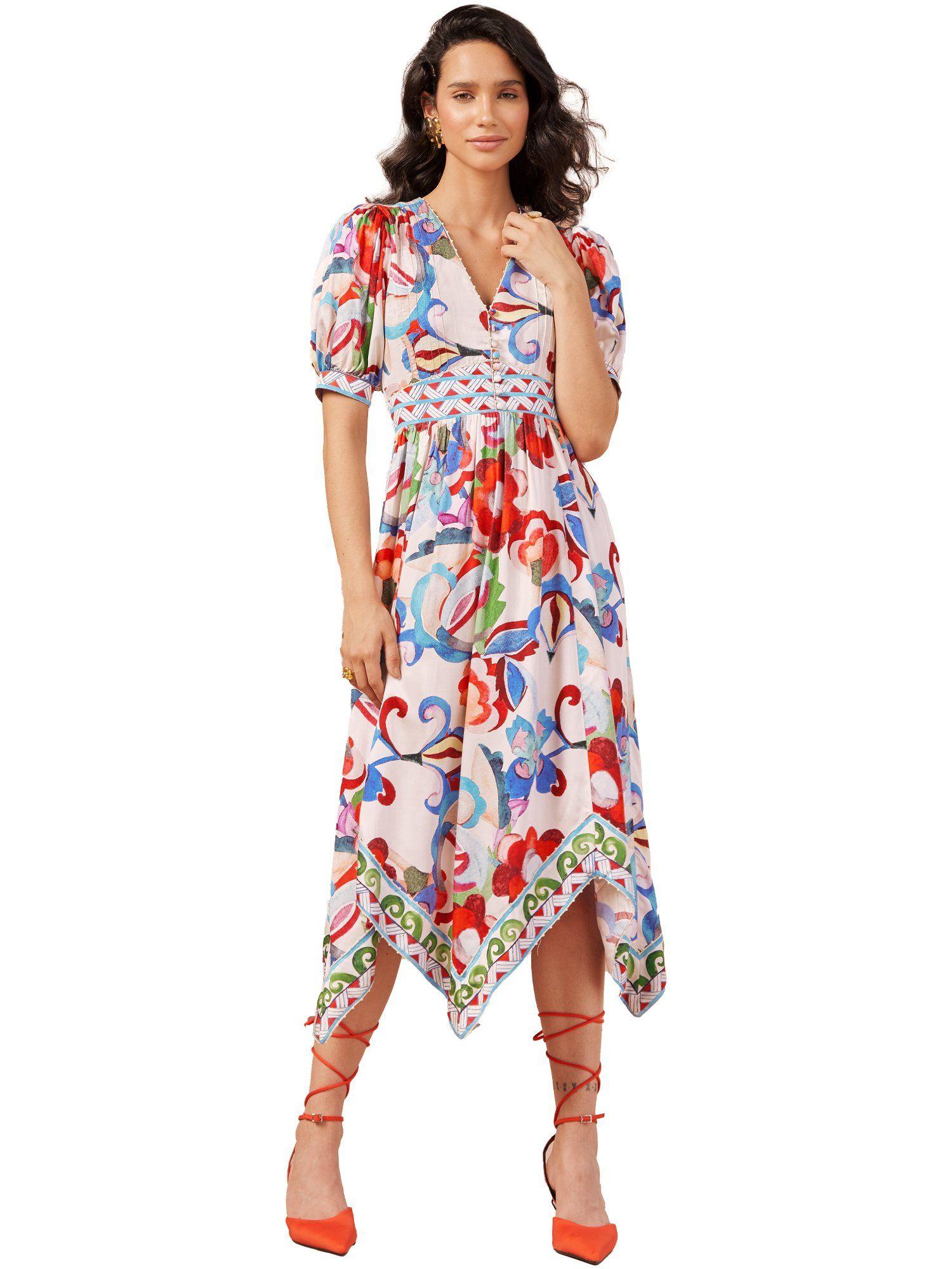 amelia midi dress white lotus