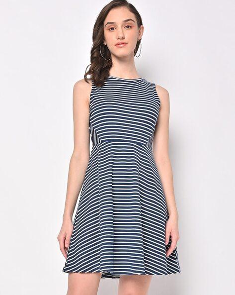 amelia striped a-line dress