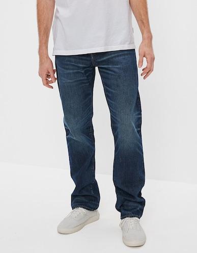 american eagle men blue relaxed straight jean