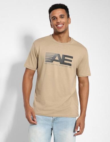 american eagle men brown 24/7 graphic t-shirt