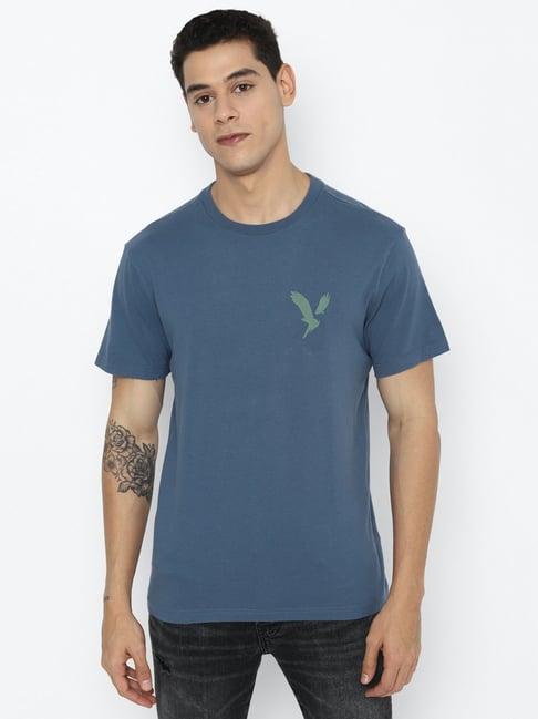 american eagle outfitters blue crew t-shirt