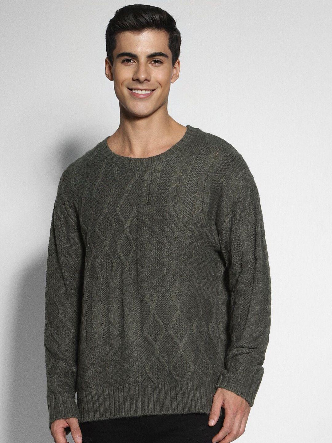 american eagle outfitters cable knit round neck long sleeves pullover sweater