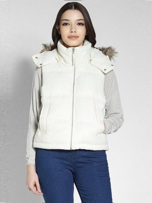 american eagle outfitters cream quilted jacket