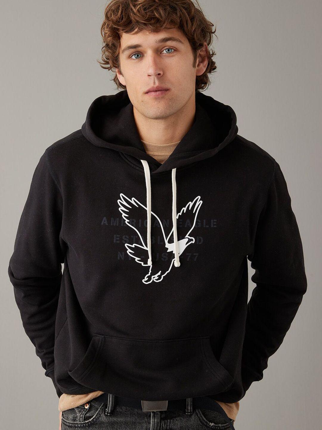 american eagle outfitters graphic printed hooded pullover sweatshirt