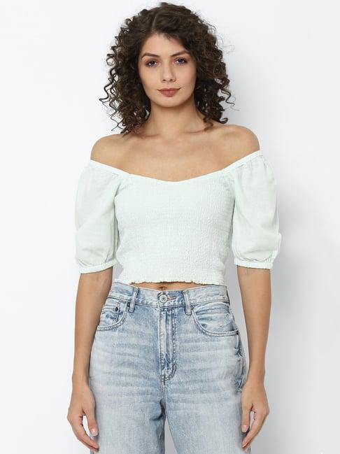 american eagle outfitters green crop top