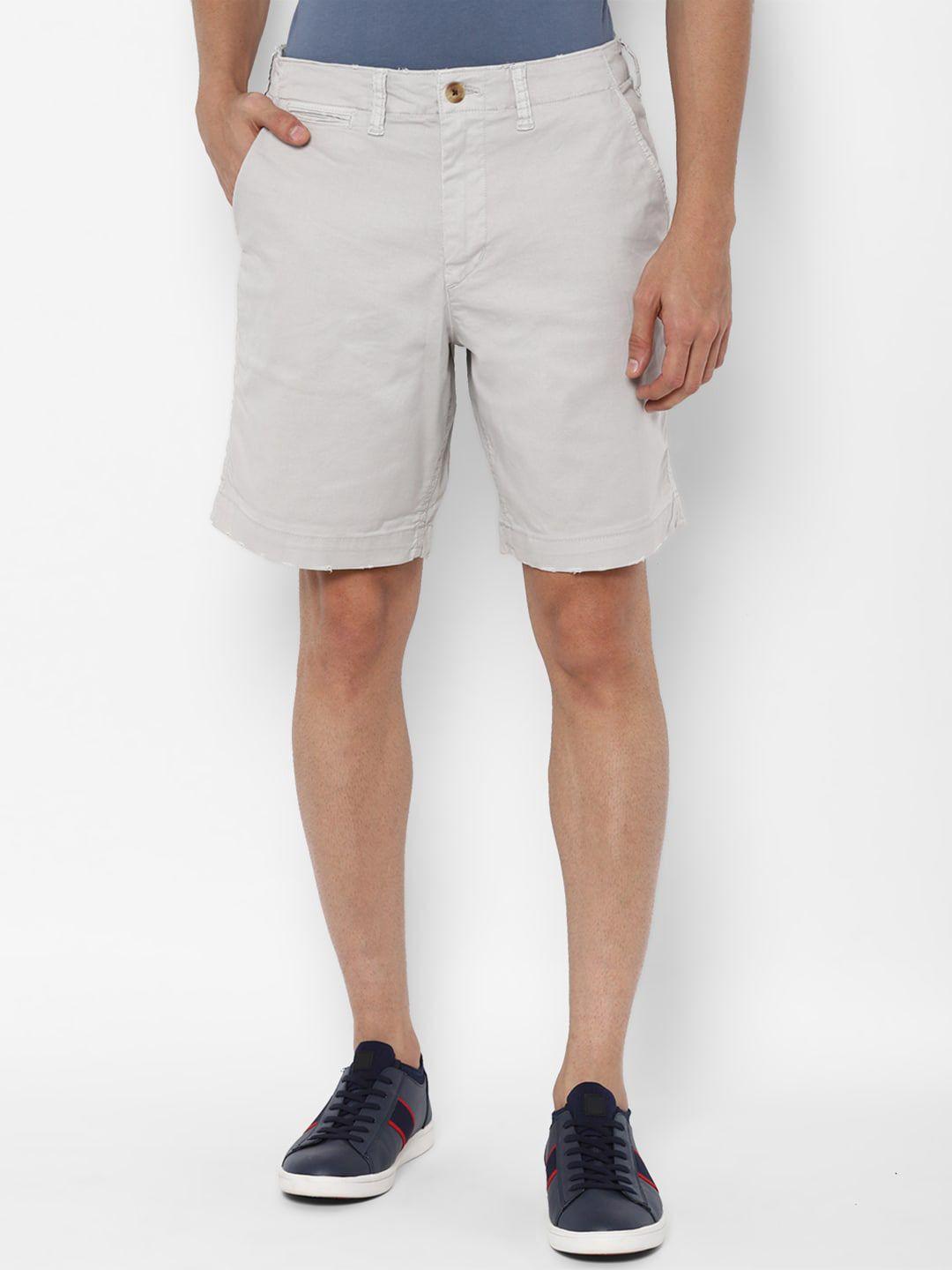 american eagle outfitters men grey mid-rise shorts