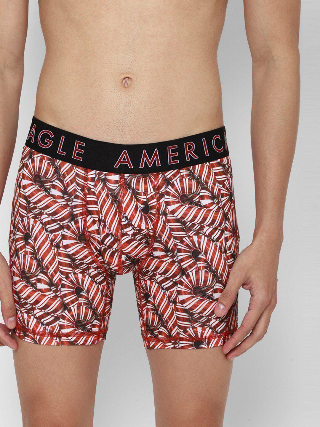 american eagle outfitters men red candy cane flex trunk