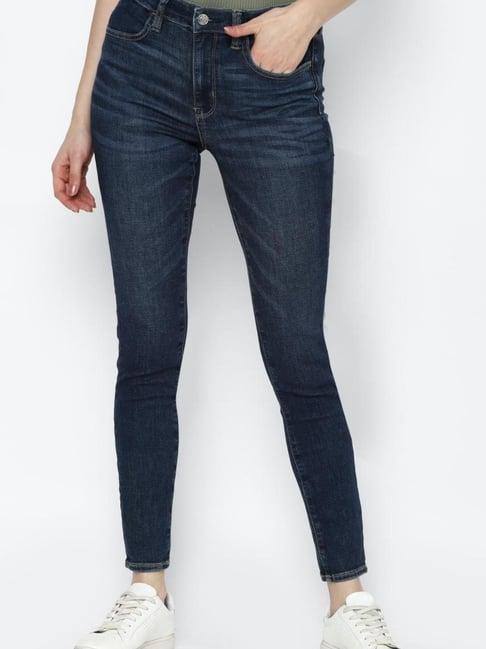 american eagle outfitters navy skinny fit jeans