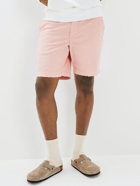 american eagle outfitters pink cotton regular fit shorts