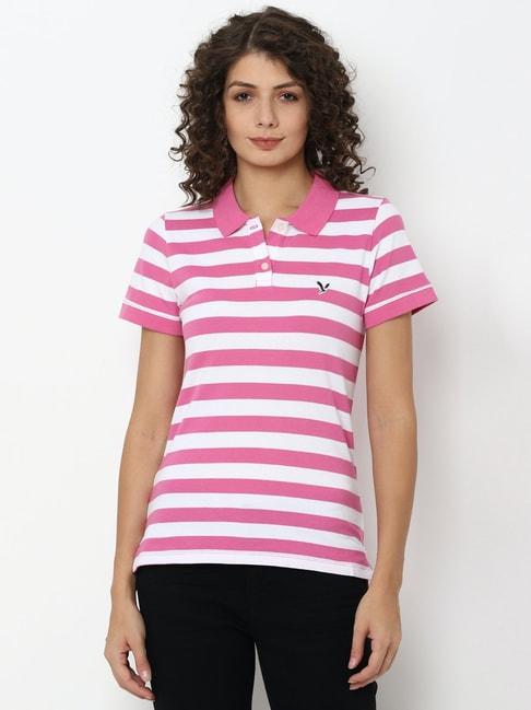american eagle outfitters pink striped t-shirt