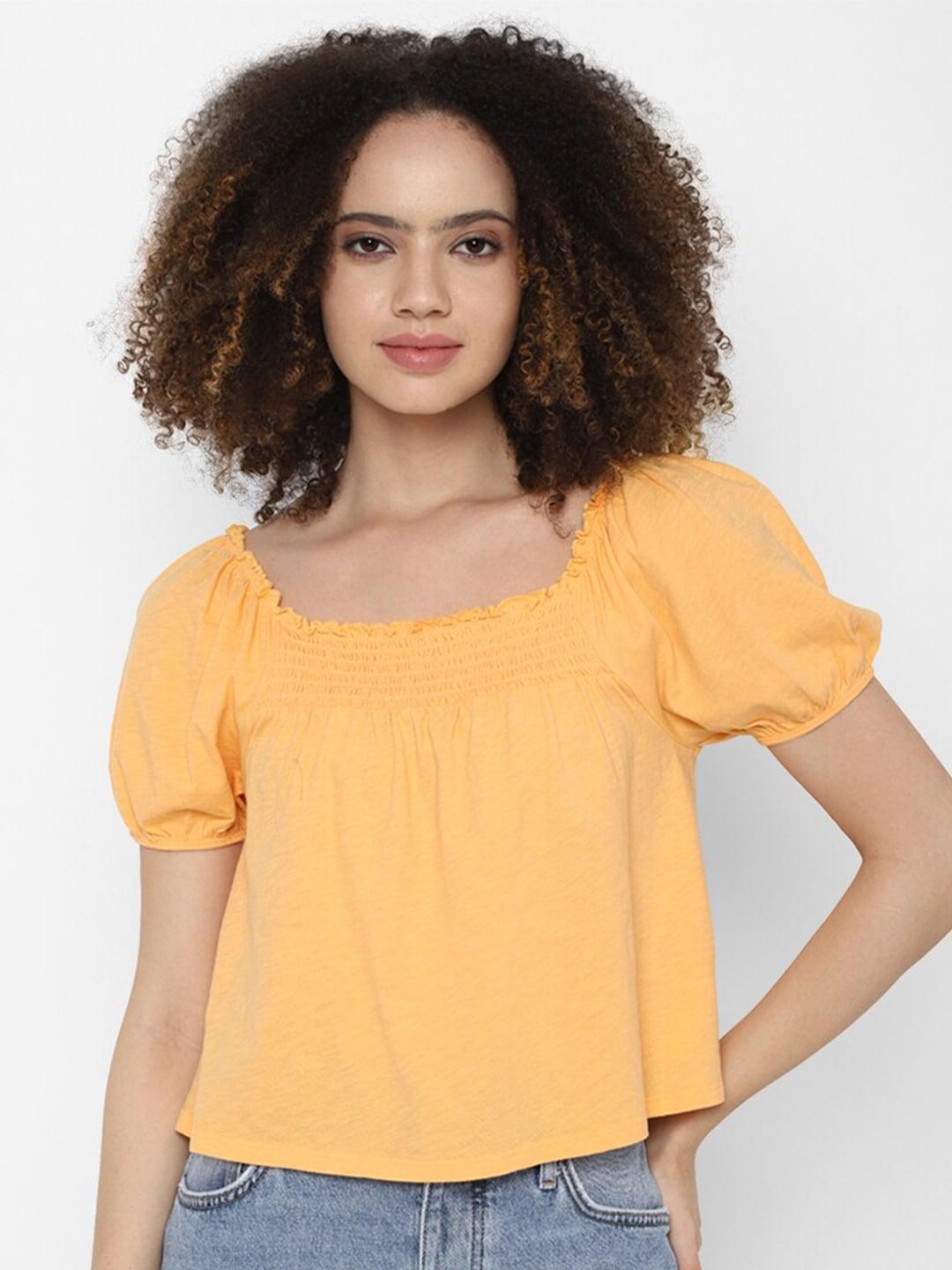 american eagle outfitters women orange t-shirt