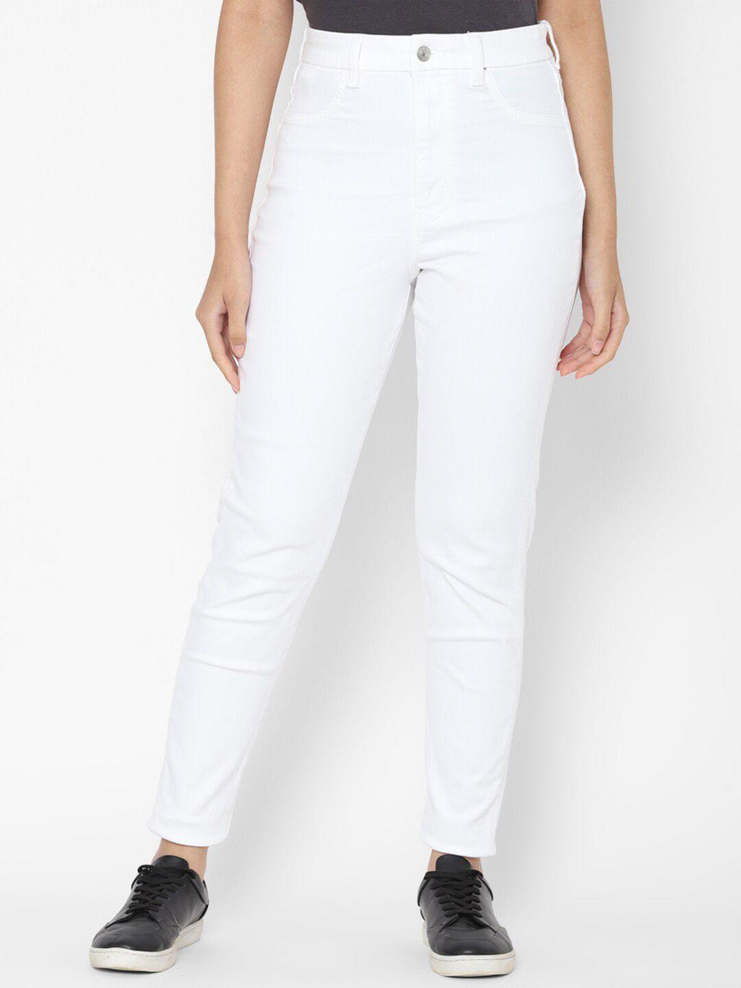 american eagle outfitters women white slim fit denim