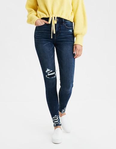 american eagle women blue the dream jean high-waisted jegging