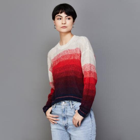 american eagle women ombre knitted sweater