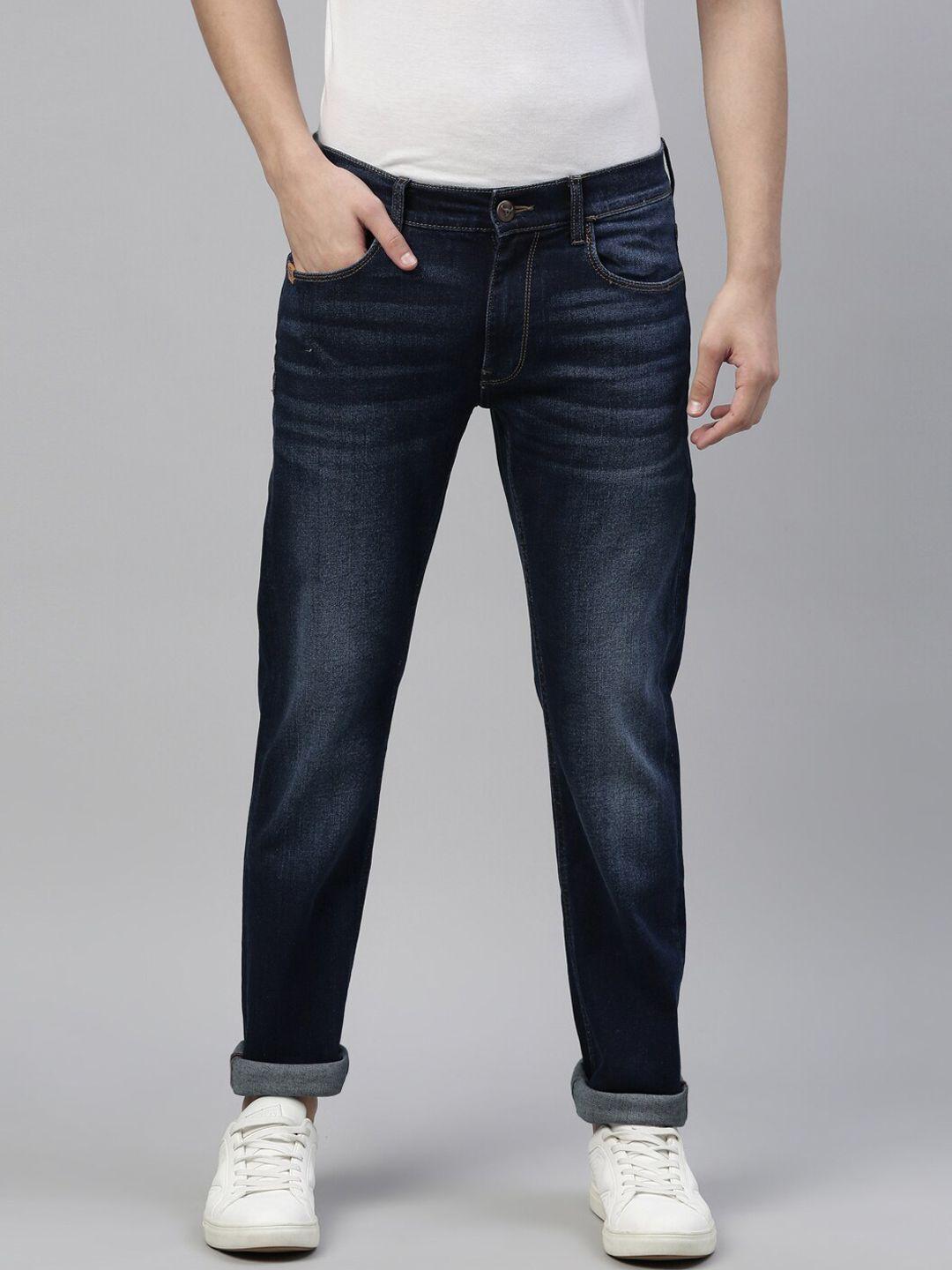 american bull men blue slim fit light fade stretchable jeans